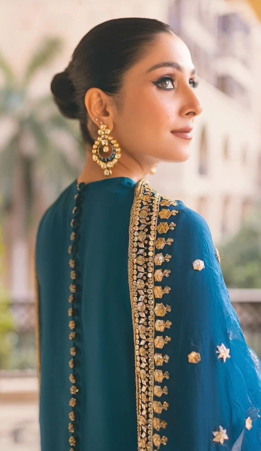 Blue long dress