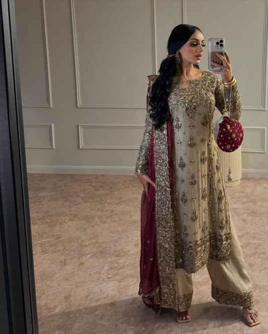 Pure Silk Hand Made Embroidery Dress