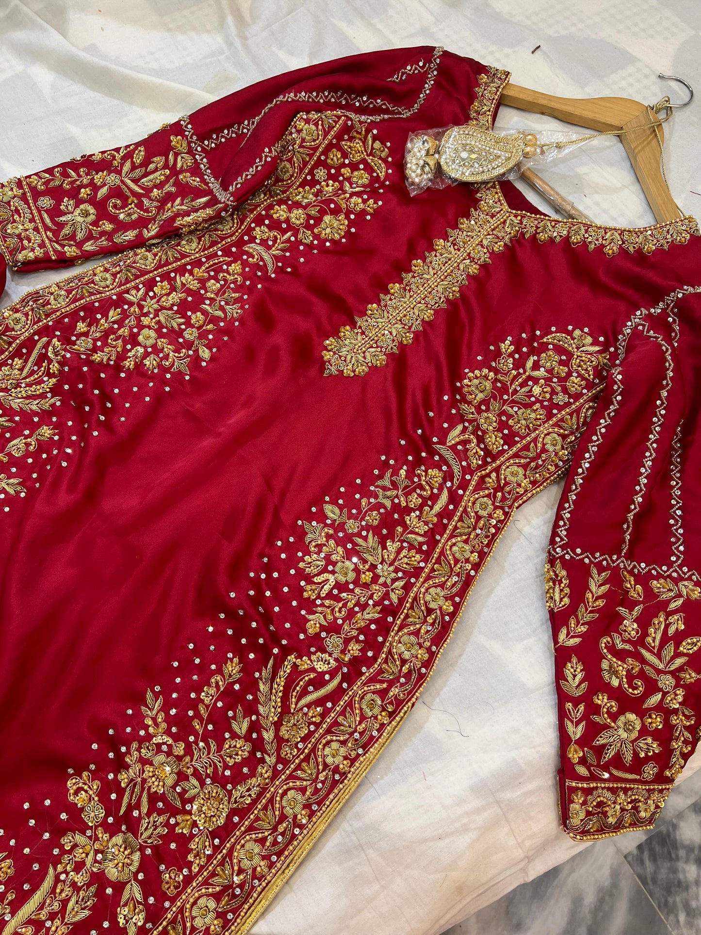 Red party wear dress