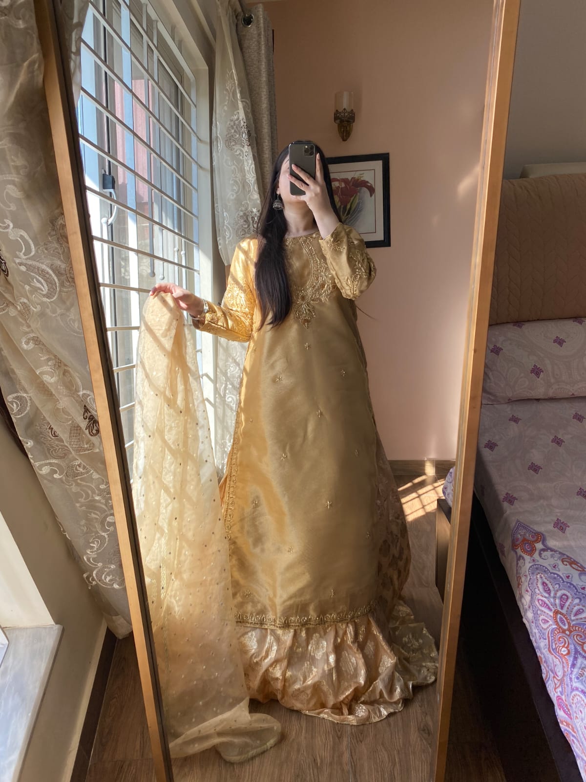 Golden party wear dress