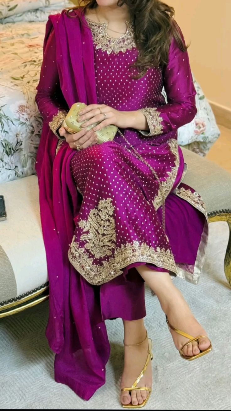 Traditional Outfit with gold embroidery